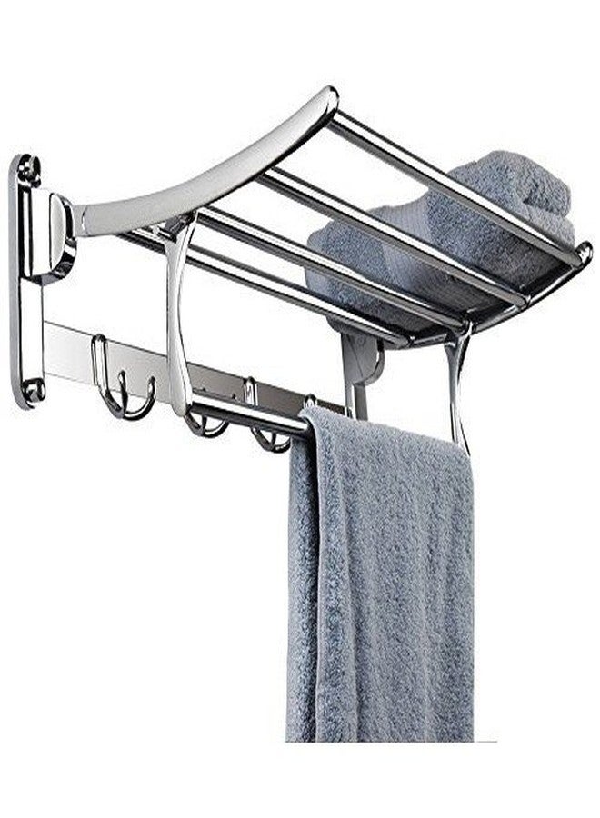 KEEPWELL Stainless Steel Folding Towel Rack/Bathroom Rack/Towel Stand/Hanger/Towel Holder/Bathroom Accessories (18 inch Long) - Image 5